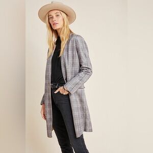Blank NYC for Anthropologie Renegade Longline Plaid Blazer Jacket